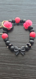 Keychain-Black & Pink