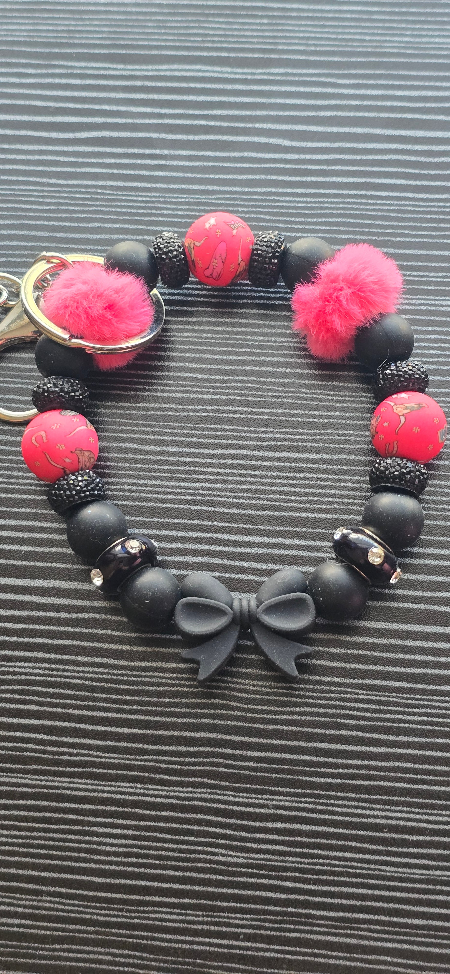 Keychain-Black & Pink