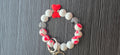 Keychain-Red Lips w black sparkle